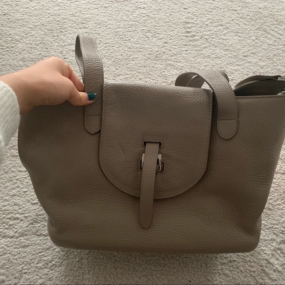 Meli Melo Medium Grey Leather Bag